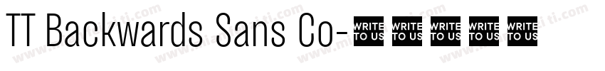 TT Backwards Sans Co字体转换